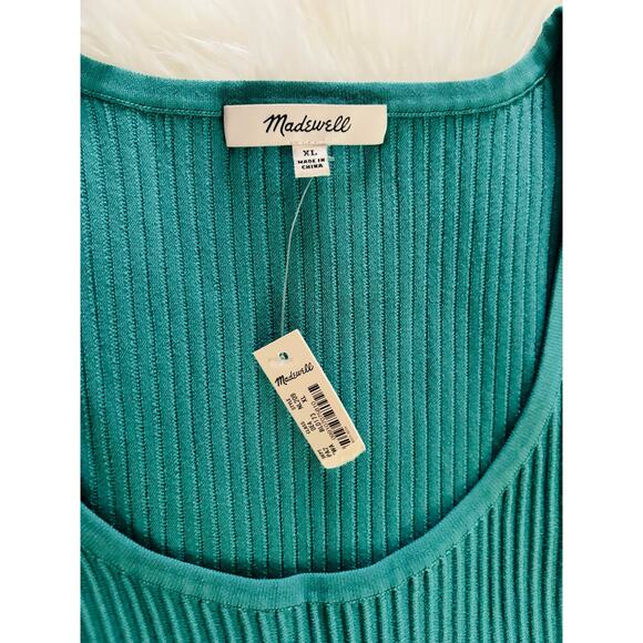 MADEWELL Ottoman Crop Sweater Tee | Turquoise Waters | XL | NWT - Picture 7 of 12